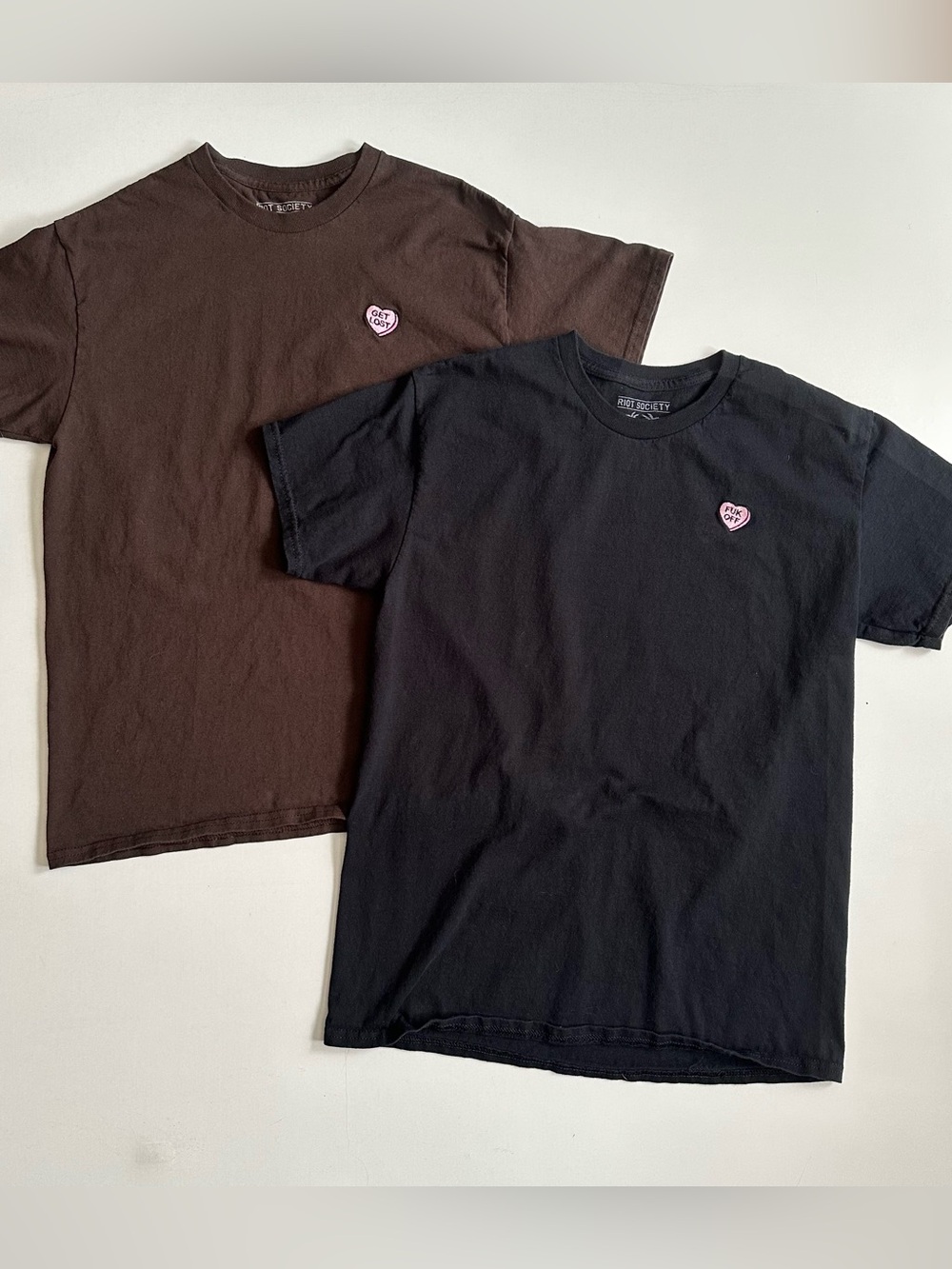 Riot Society Bundle Of T-Shirts Black & Brown Size Medium